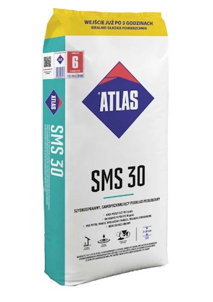 Masa szpachlowa samopoziomująca szybkosprawna SMS 30 25 kg ATLAS