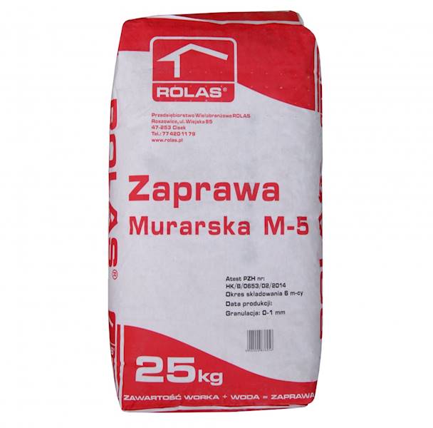 Zaprawa murarska M5 25 kg ROLAS
