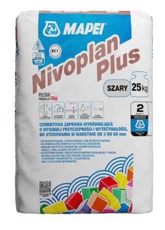 Zaprawa wyrównująca Nivoplan Plus szara 25 kg MAPEI