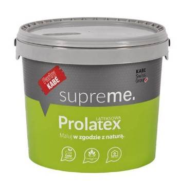 Farba lateksowa do ścian i sufitów biała matowa baza A Prolatex 10 l KABE