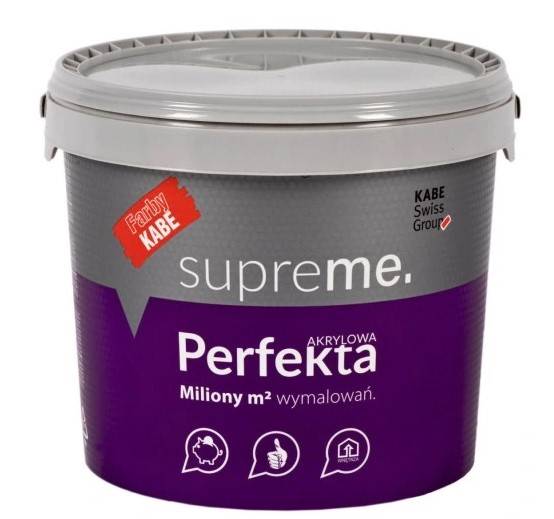 Farba akrylowa matowa biała baza A Perfekta 5 l KABE