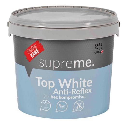 Farba antyrefleksyjna głęboki mat biała Top White Anti-Reflex 3 l KABE