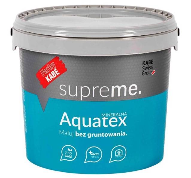 Farba mineralna głęboki mat biała Aquatex 5 l KABE