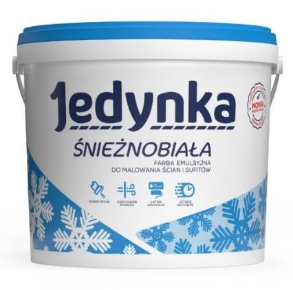 Farba emulsyjna do ścian i sufitów śnieżnobiała 1 l JEDYNKA