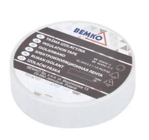 Taśma izolacyjna PCV biała 19 mm x 20 m BEMKO