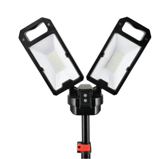 Reflektor lampa LED stojący składany 2 x 25 W akumulator LI-ION 5000LM PRO-LD631