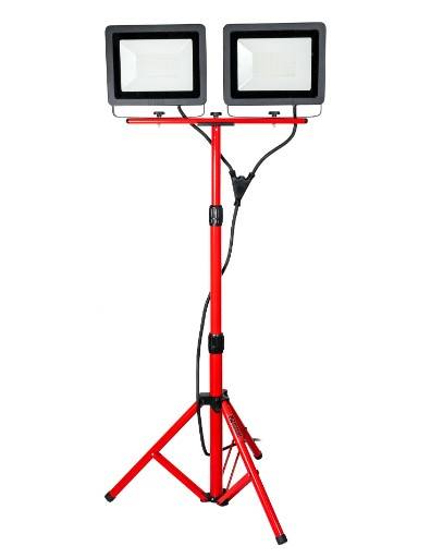 Reflektor lampa LED podwójna ze statywem IP65 2 x 50W PRO-LD714