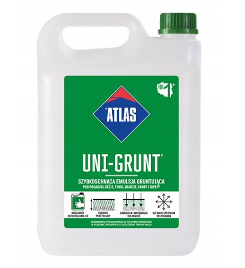 Grunt szybkoschnący emulsja Unigrunt 5 kg ATLAS