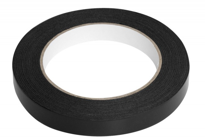 Taśma dwustronna montażowa piankowa z silikonową okleiną PE 19 mm x 5 m czarna PARTNER