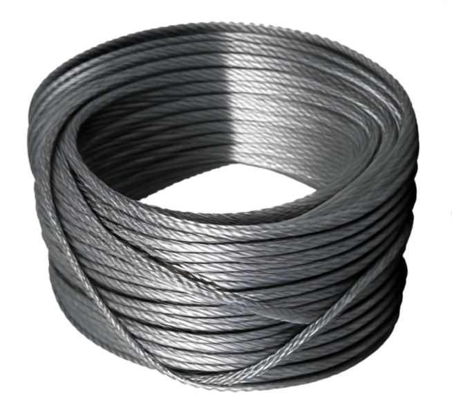 Lina linka stalowa ocynkowana 3 mm splot 6 x 7 + FC DIN3055 MAG-KRAK 1 metr
