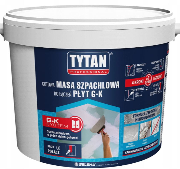 Gotowa masa szpachlowa do płyt gipsowo kartonowych G-K 5 kg TYTAN