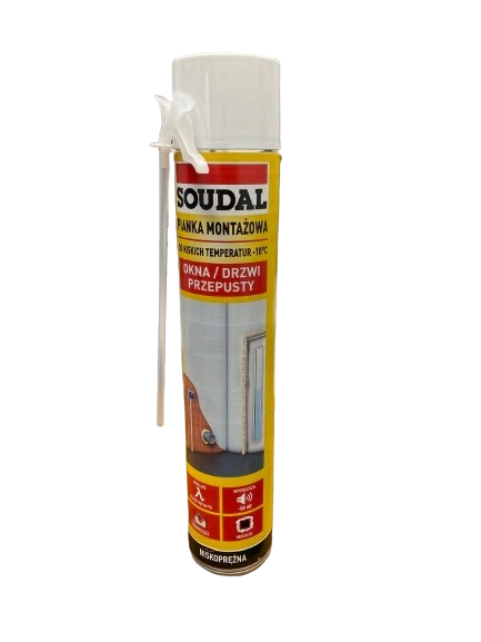 Piana montażowa wężyk do niskich temperatur zimowa Yellow 750 ml SOUDAL
