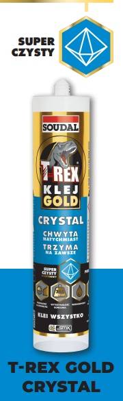 Klej montażowy mocny T-Rex Gold Crystal 290 ml SOUDAL