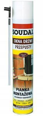Soudal Piana montażowa wężykowa YELLOW okna & drzwi 750 ml