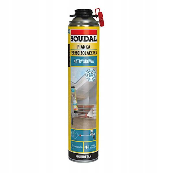 Soudal Pianka Termoizolacyjna Natryskowa Pistoletowa 700 ml Ocieplenie Dach SOUDAL