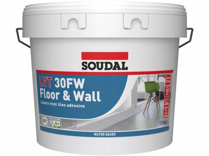 Klej akrylowy do wykładzin i paneli LVT 30FW Soudal 13000 ml