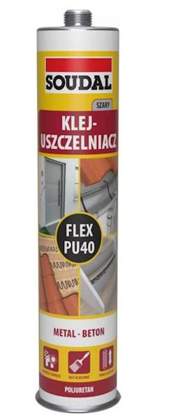 Flex PU 40 Klej-uszczelniacz poliuretanowy szary 300 ml SOUDAL