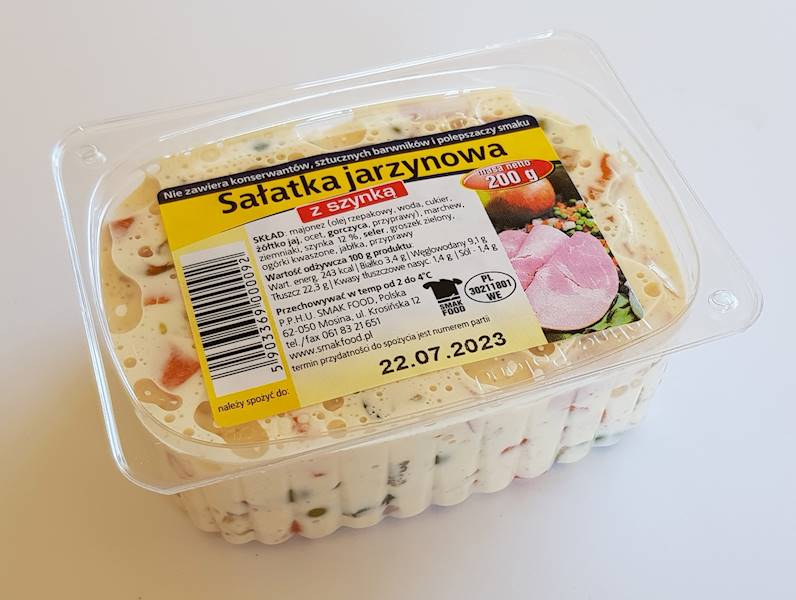 Sałatka jarzynowa z szynką 200g