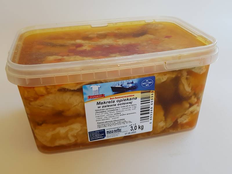 Makrela opiek. w zalewie octowej 3kg/zaw ryby 2kg 