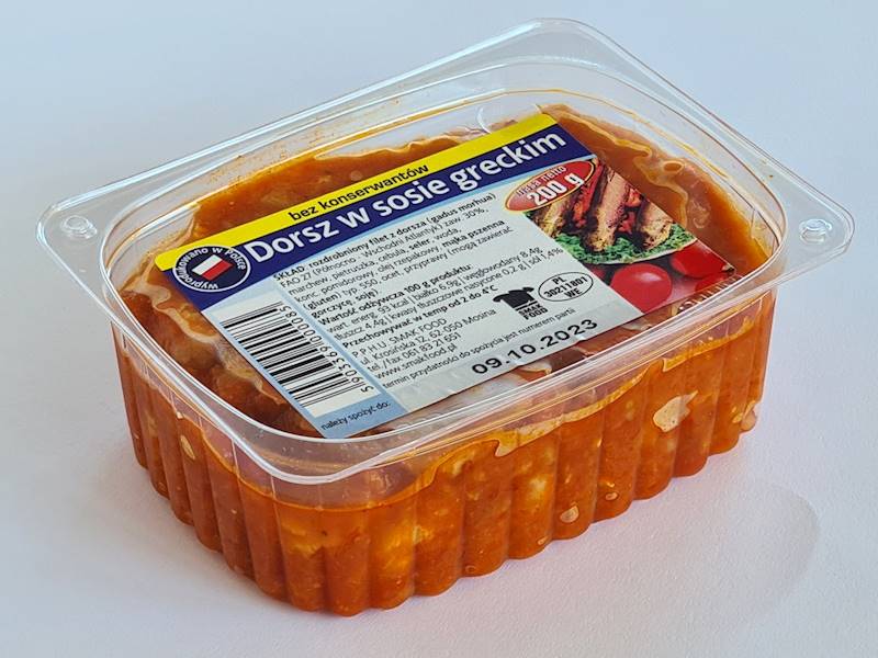 Dorsz w sosie greckim 200g