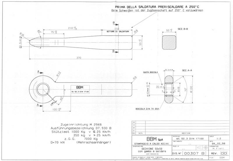 OCZKO DYSZLA DO SPAWANIA fi40 7T /1100daN