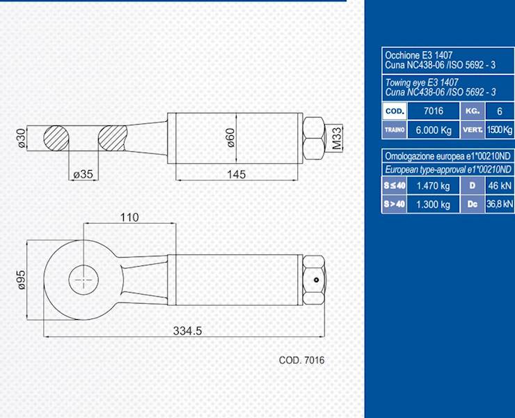 ZACZEP OCZKOWY OBROTOWY "35" 7016 HOM.6T