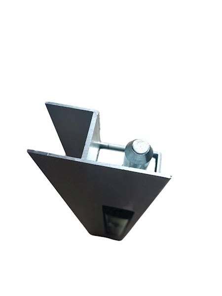 Zamknięcie pionowe prawe alu H400/25  z zab. bez n