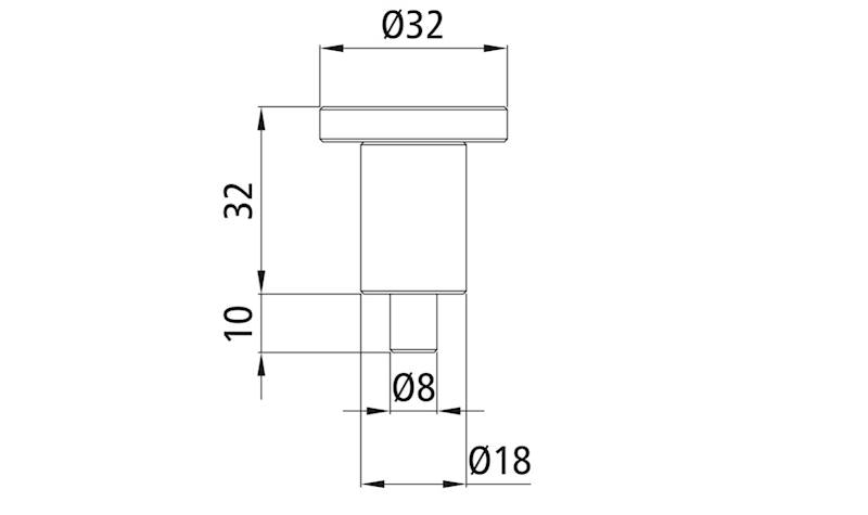 RYGIEL ,TRZPIEŃ USTALAJĄCY  F 810 N D=8H=1O