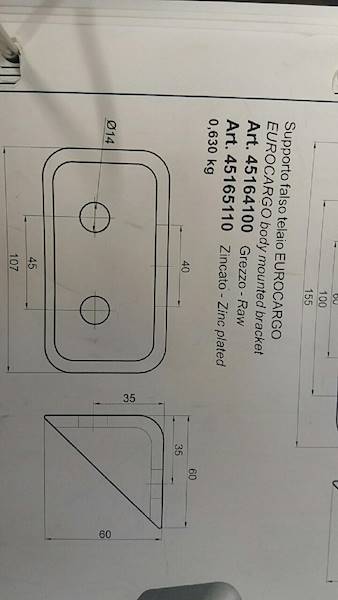 KONSOLKA  RAMY  OC -  2 otw 45.H60 x L107