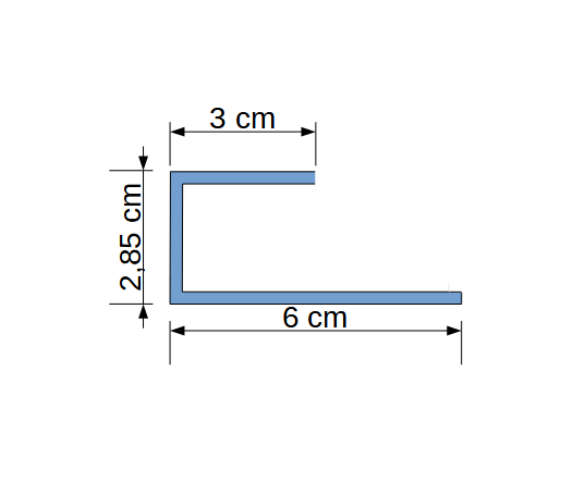 PROFIL zak. burt 25x 60x3 z/g  Ocynk.1,5mm  L=2985