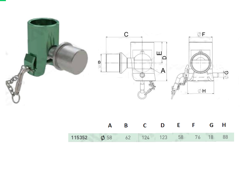 ZESTAW KULOWY LEWY I PRAWY WYWROTU D=58(2kule+2tuleje+2bolce)-8Ton