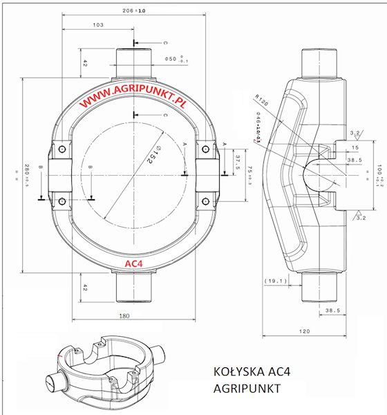 KOŁYSKA SILOWNIKA TYP 4  