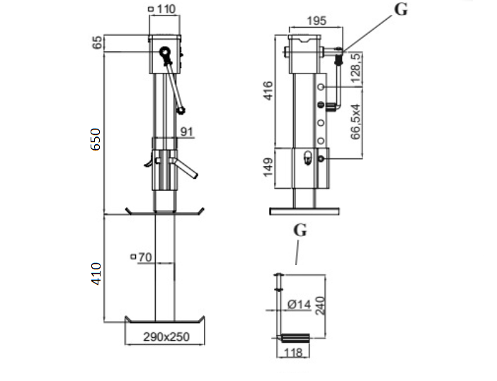 TRAILER PARK FOOT. STOPA DN.REG. H650+ SKOK 410 8/12(