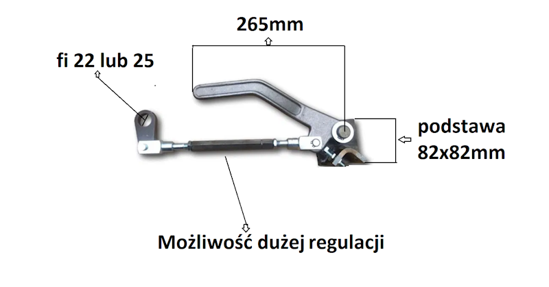 DŹWIGNIA PRAWA  2G12/150 DOLNE OTWIERANIE BURTY /22 OCYNK