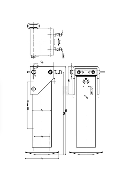 STOPA HYDRAULICZNAze sprężyną powrotną , blok. rygle  ,8500 kg /150Bar