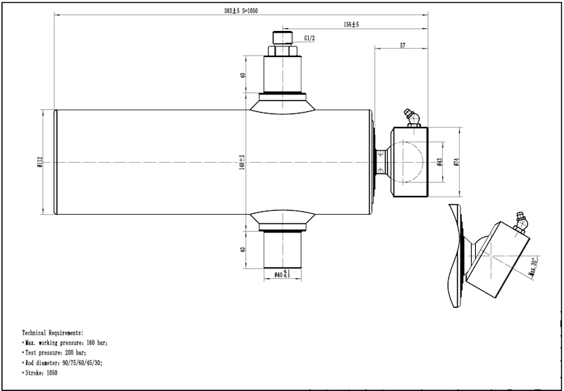 SIŁOWNIK  5sekcje  3-4,5 Ton  skok 1050