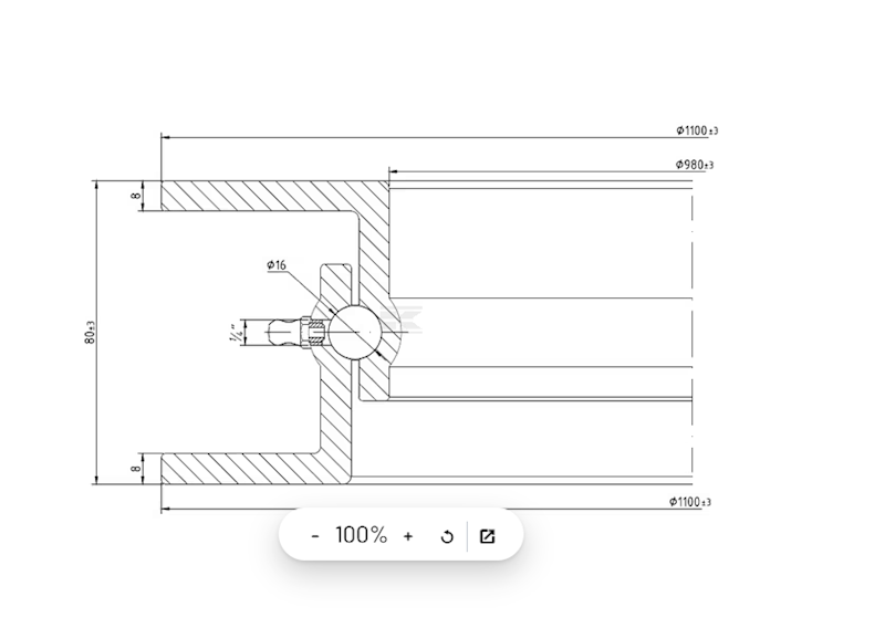 Obrotnica, 1100 x1000 x 80, 6,5T