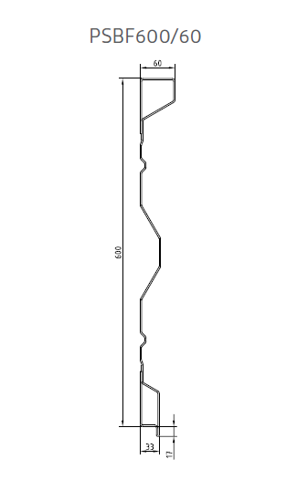 STAL.PROFIL ŚCIANY BOK H600 L=5150 //2,0