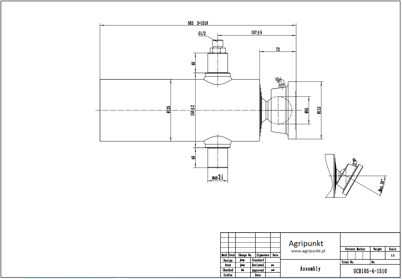SIŁOWNIK WYWROTU ULC 16/11Ton , 4 SEKCJE ,SKOK 1510