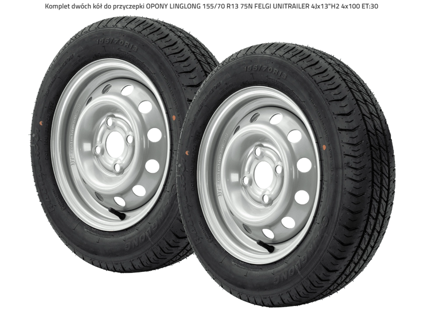 Komplet 2x kół  155/70 R13 75N FELGI 4Jx13"H2 4x100 ET:30