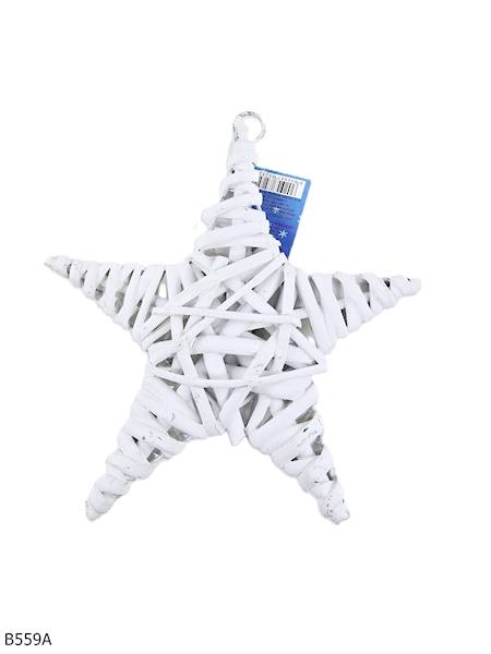 GWIAZDA Z WIKLINY  BIAŁA 15CM