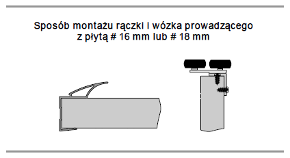 Rączki do drzwi przesuwnych szafy BETA • Jasny Brąz