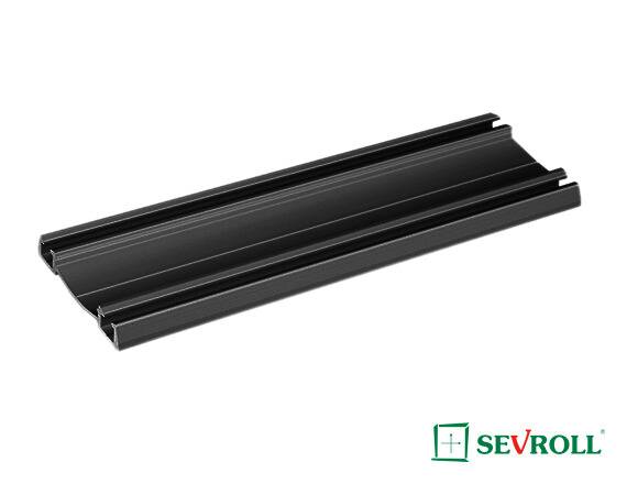 Tor dolny do drzwi przesuwnych ELEGANT Sevroll • 2,35m • Czarny mat