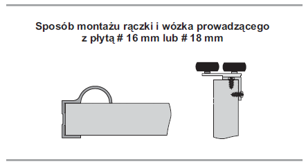 Rączki do drzwi przesuwnych szafy FOCUS • Jasny Brąz