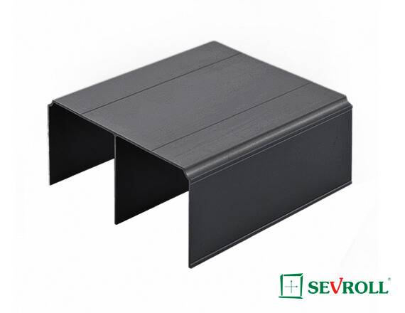 Tor górny do drzwi przesuwnych GEMINI Sevroll • 3m • Czarny mat