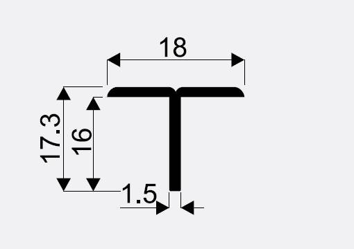 Teownik aluminiowy ZW 3m Sevroll • Czarny mat