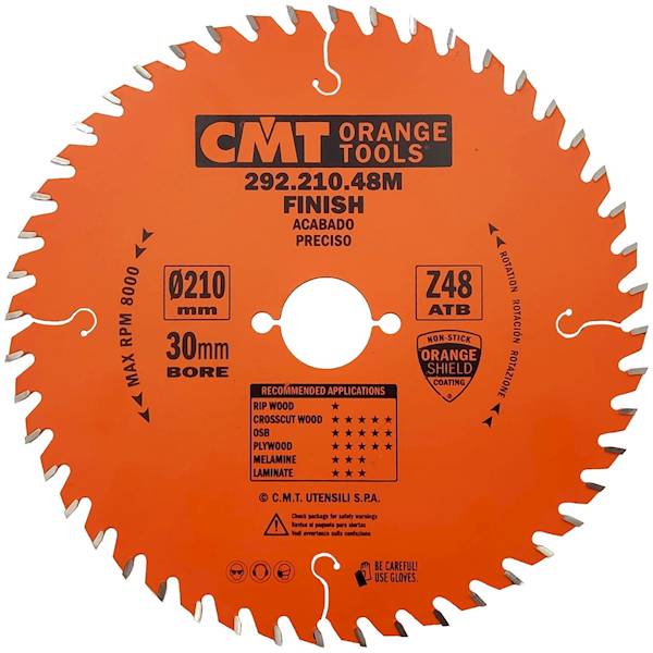 CMT Piła do elektronarzędzi cięcie poprzeczne • 210mm • 30mm • 48z
