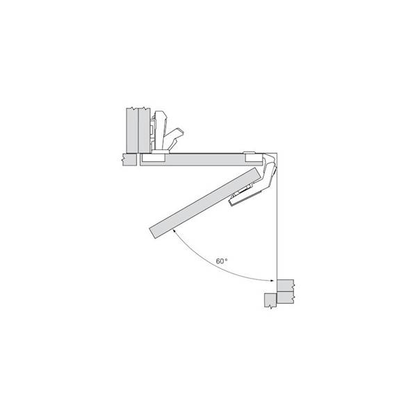 ZAWIAS UZUPEŁNIAJĄCY BLUM 60° CLIP top zawias do drzwi składanych 79T8500