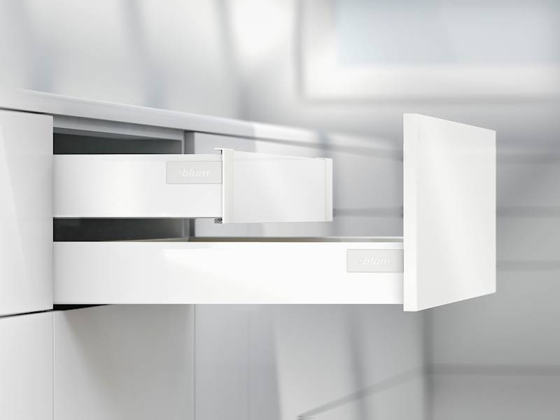 TANDEMBOX front BIAŁY, do Szuflady wewnętrzne z relingiem poprzecznym, GW=1168 mm, do przycięcia, do TANDEMBOX intivo/antaro Z31L1036A