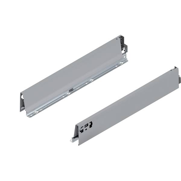 Boki szuflady BLUM TANDEMBOX Szary, wysokość M 84mm • 450mm